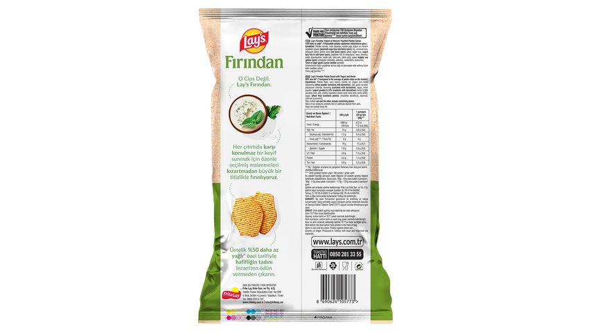 Lay's Oven-Baked Yogurt & Mixed Herbs Potato Chips Super Size 110 g