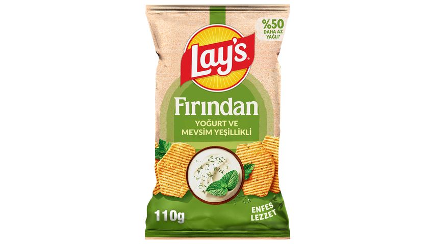 Lay's Oven-Baked Yogurt & Mixed Herbs Potato Chips Super Size 110 g