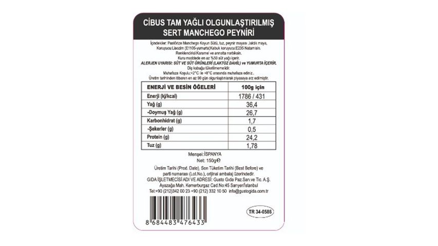 Cibus Manchego Cheese 150 g