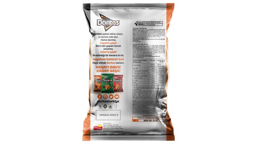 Doritos Nacho Cheese Corn Chips Mega Size 218 g