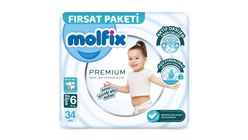 Molfix Premium Baby Diapers Size 6 Extra Large 34 Count