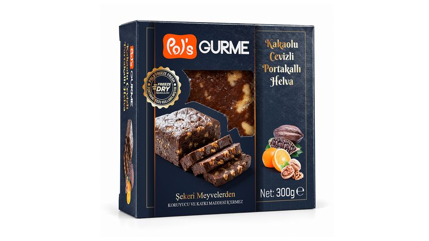 Pol's Gourmet Cocoa, Orange & Walnut Halva 300 g