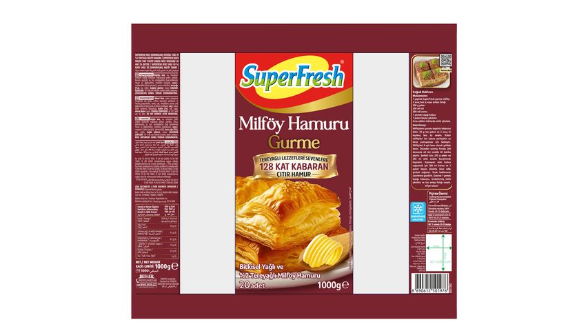 SuperFresh Butter Puff Pastry Gourmet 1000 g
