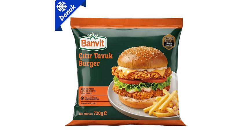 Banvit Frozen Crispy Burger 720 g