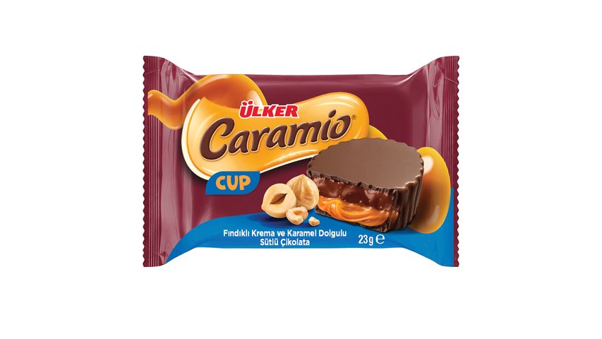 Ülker Caramio Cup Chocolate with Hazelnut Cream & Caramel Filling 23 g
