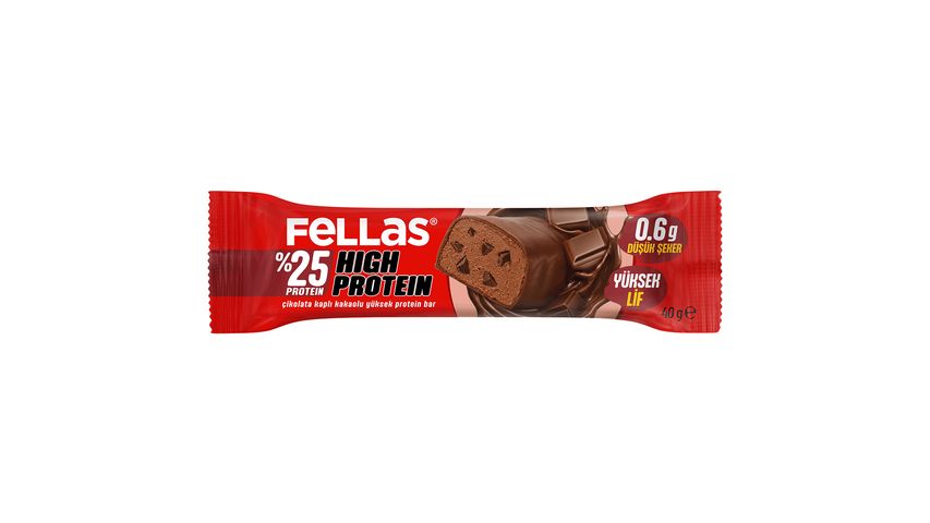 Fellas Chocolate-Coated Cocoa High-Protein Bar 40 g