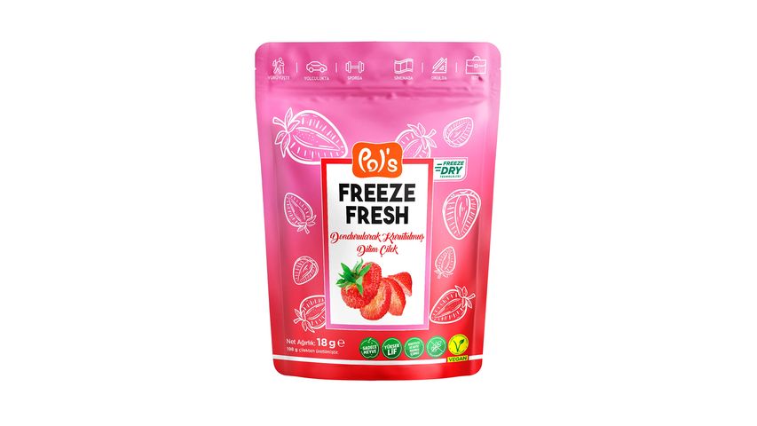 Pols Freeze Fresh Sliced Strawberry 18 g