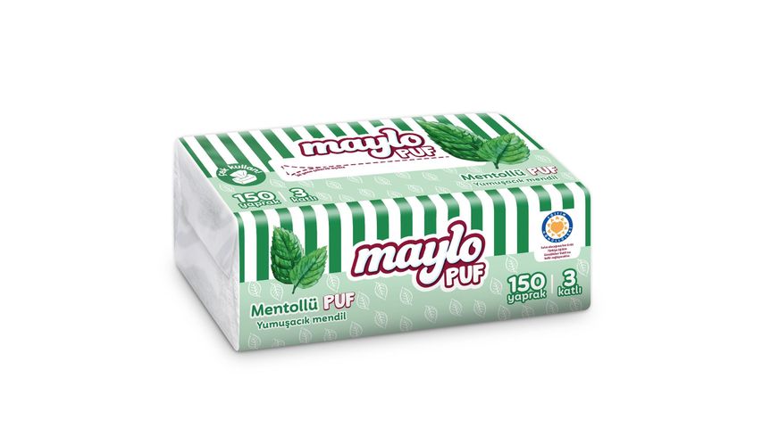 Maylo Soft Box 3-Ply Menthol Tissues 150 Pieces