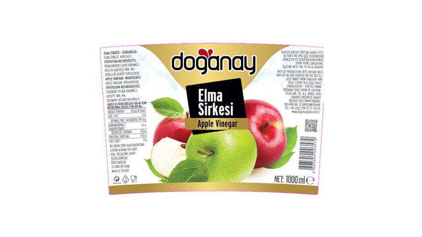 Doğanay Apple Cider Vinegar PET Bottle 1 L