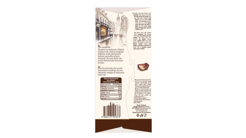 Beyoğlu 1968 Whole Hazelnut Milk Chocolate 95 g