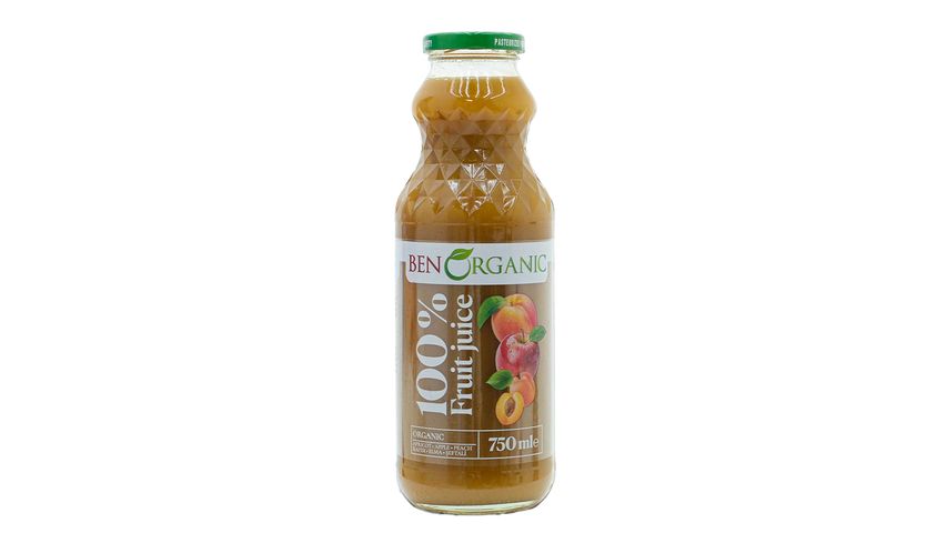 Benorganic Organic Apricot, Apple & Peach Juice 750 ml