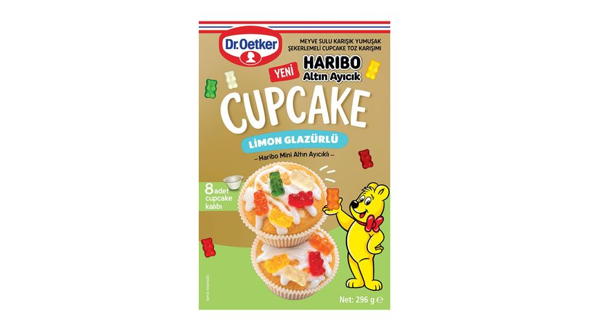 Dr. Oetker Cupcake with Lemon Glaze & Free Haribo Mini Goldbears
