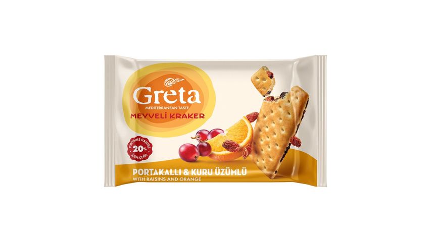 Greta Orange & Raisin Fruit Cracker 4 x 40.5 g