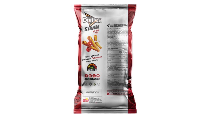 Doritos Storm Spicy Seasoned Corn Chips Super Size 125 g