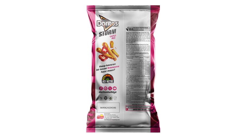 Doritos Storm Sweet Red Pepper Flavored Corn Chips Super Size 125 g