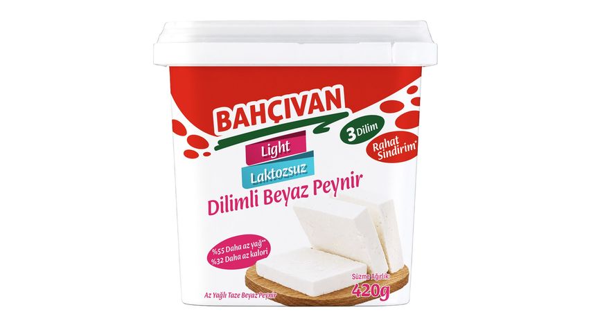 Bahçıvan Light Lactose-Free Sliced White Cheese 420 g