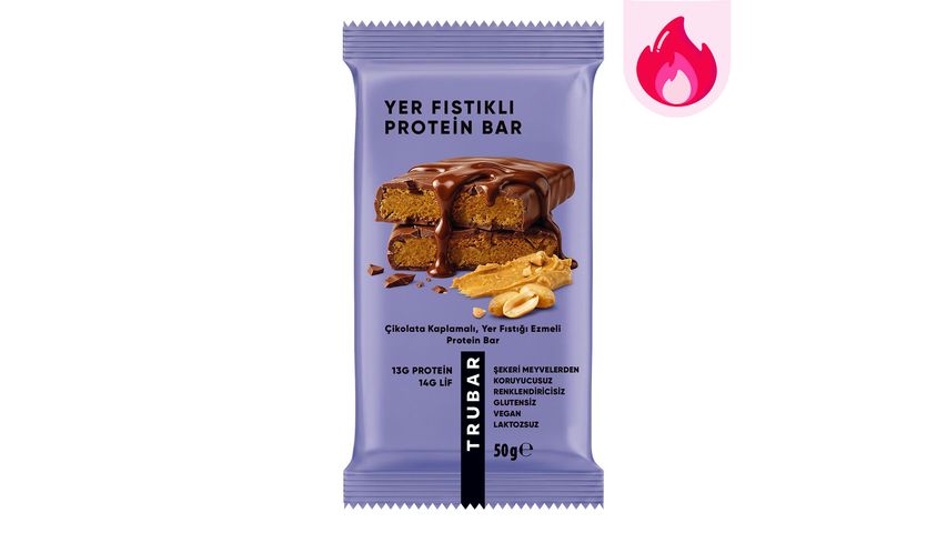 Trubar Chocolate Coated Peanut Butter Protein Bar 50 g