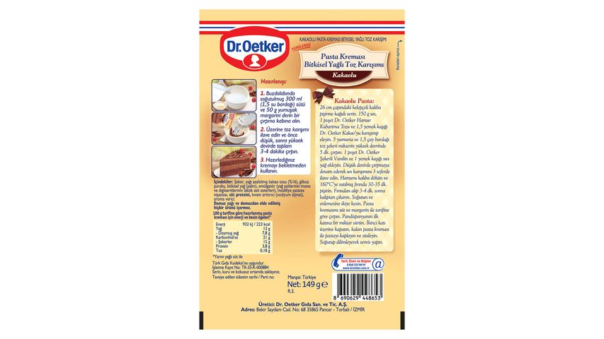 Dr. Oetker Cocoa Cake Cream 149 g