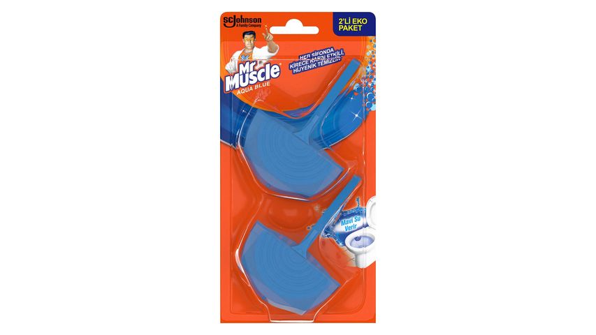 Mr. Muscle Aqua Blue Toilet Rim Block 2x36 g
