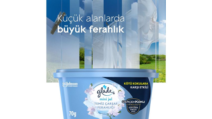 Glade Mini Gel Air Freshener Clean Linen 70 g