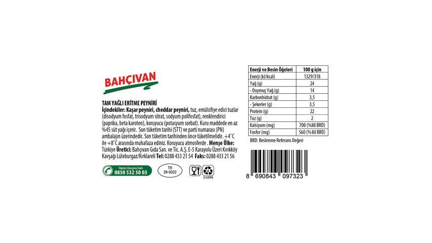 Bahçıvan Grated Cheese 200 g