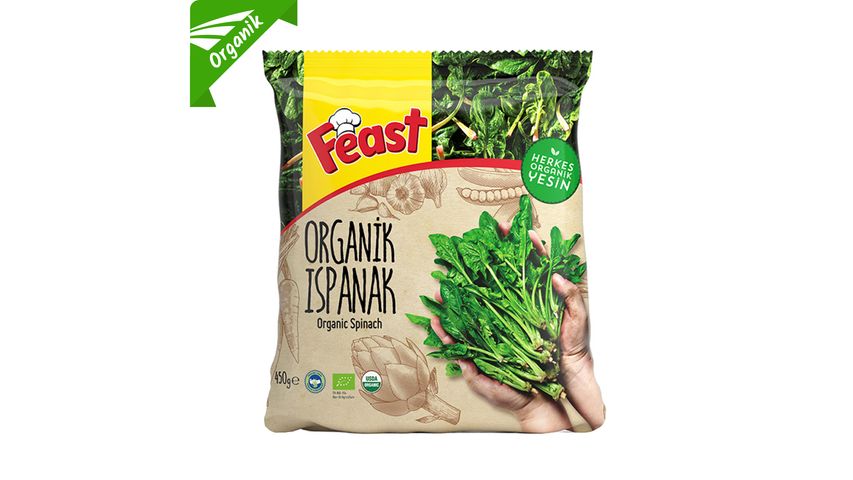 Feast Frozen Organic Spinach 450 g