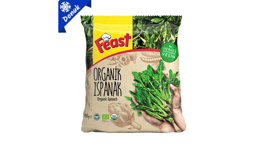 Feast Frozen Organic Spinach 450 g